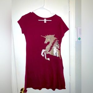 Justice unicorn sequence dress